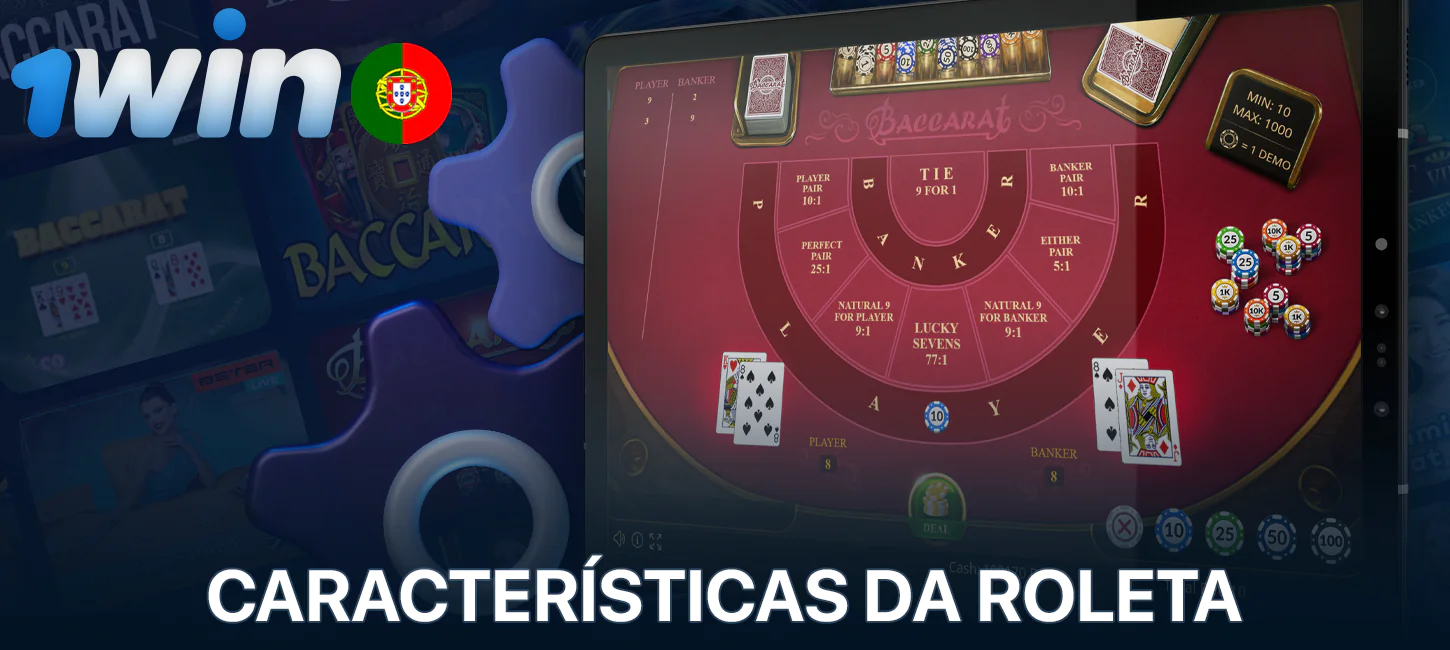 Características dos jogos de bacará no 1Win Casino