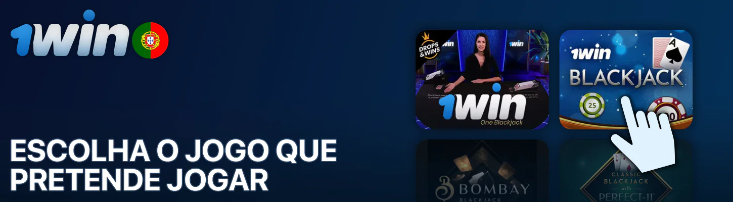 Escolher um jogo de blackjack no 1Win