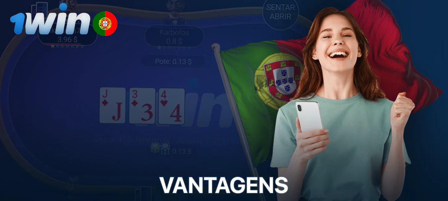 Benefícios de jogar póquer no 1Win Portugal