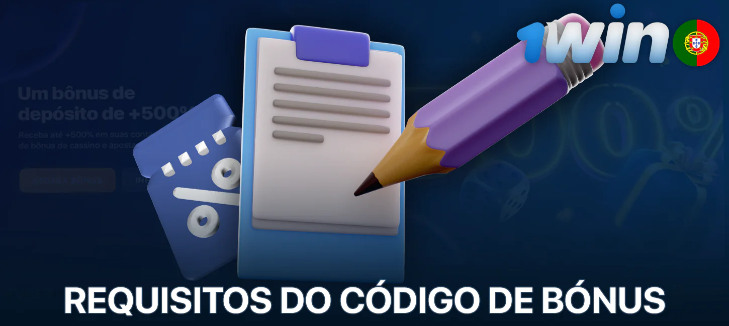 Requisitos do código promocional 1Win Portugal